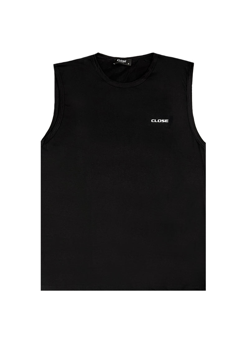 Αμάνικη Μπλούζα Close society - S24-803 - need money for porsche sleeveless tee μαύρο