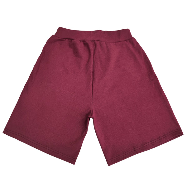 Close society - S24-901 - white patch spring shorts - bordo