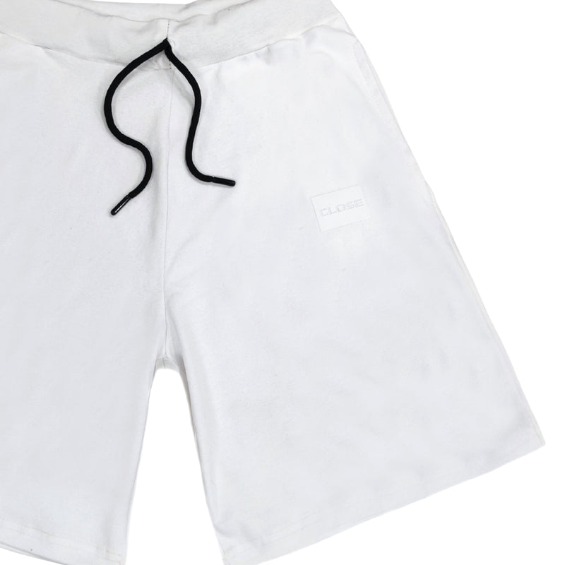 Ανδρική βερμούδα Close society - S24-901 - white patch spring shorts λευκό