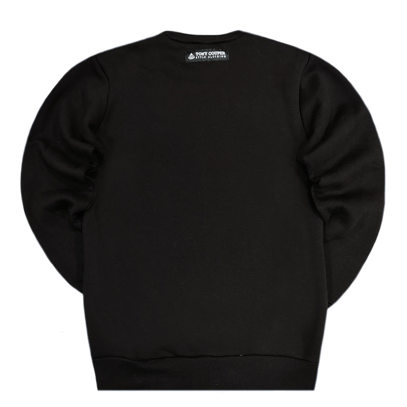 Tony couper - S24/10 - waves crewneck - black