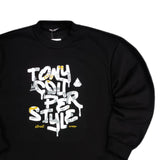 Tony couper  - S24/13 -  graffiti crewneck - black