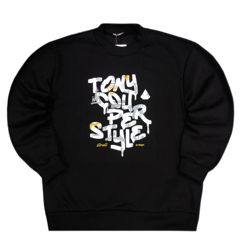 Tony couper  - S24/13 -  graffiti crewneck - black