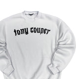 Tony couper  - S24/18 -  gothic logo crewneck - white