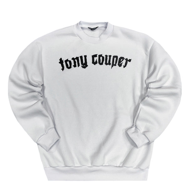 Tony couper  - S24/18 -  gothic logo crewneck - white