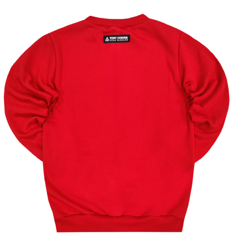 Tony couper  - S24/1 - small cube crewneck - red