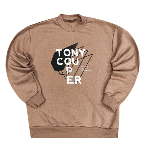 Tony couper - S24/20 - diamond crewneck - brown