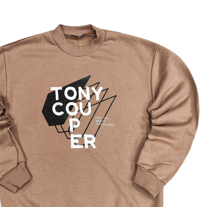 Tony couper - S24/20 - diamond crewneck - brown