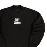 Tony couper - S24/26 - white letters crewneck - black