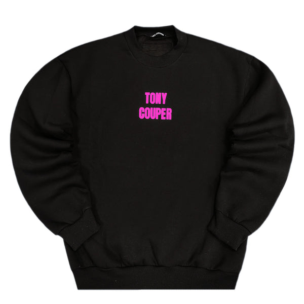 Tony couper - S24/28 - pink letters crewneck - black