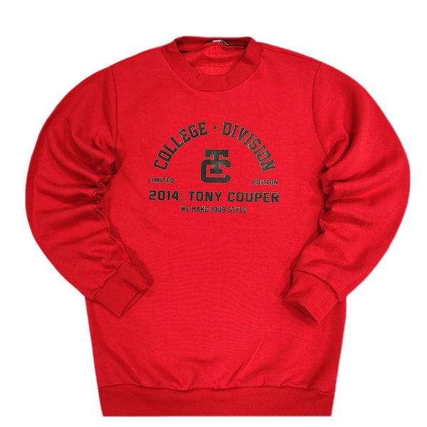 Tony couper  - S24/29 -  college crewneck - red