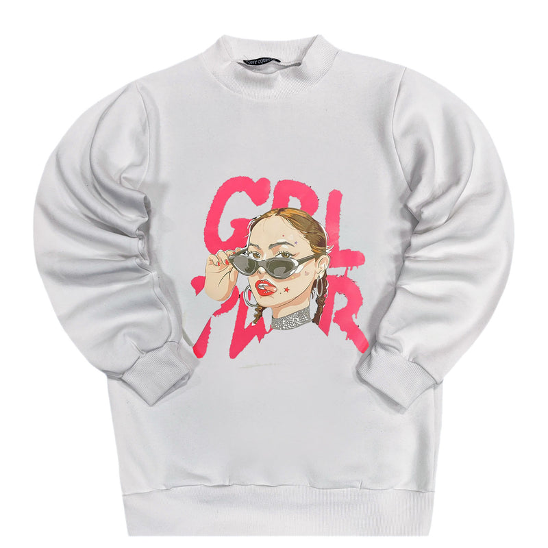 Tony couper - S24/39 - girl power crewneck - white