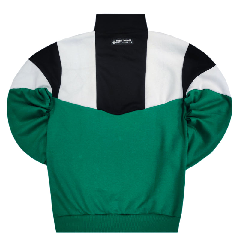 Tony couper  - S24/37 - tricolored half-zip jacket - green