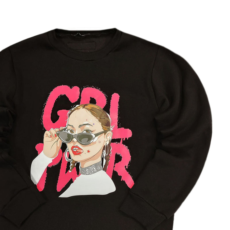 Tony couper - S24/39 - girl power crewneck - black