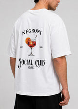 Ανδρική κοντομάνικη μπλούζα Close society - S25-102 - negroni oversized -λευκό