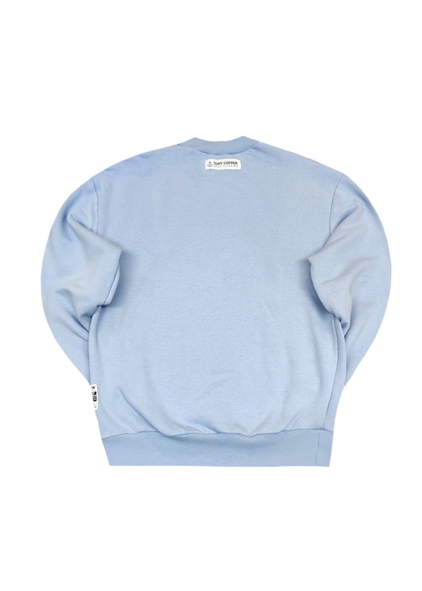 Ανδρικό φούτερ με χνούδι - Tony Couper-S25/18-ciel regular fit