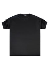 Ανδρική κοντομάνικη μπλούζα ριπ Close Society-S25-19-simple rip μαύρο