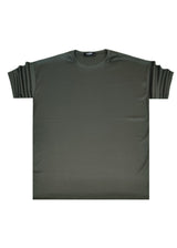 Ανδρική κοντομάνικη μπλούζα ριπ Close Society-S25-19-simple rip χακί