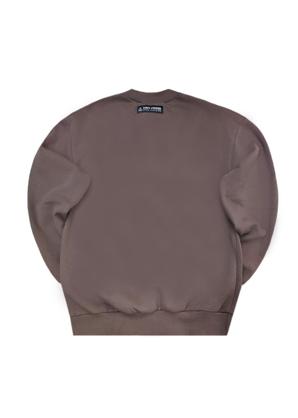 Ανδρικό μακρυμάνικο φούτερ Tony couper-S26/2-brown Friends