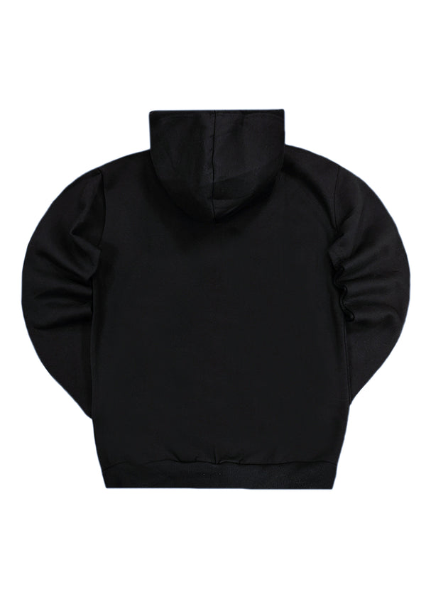 Ανδρική ζακέτα φούτερ Close society - S25-300 - basic logo zip-up hoodie -μαύρο