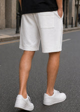 Ανδρική βερμούδα Close society - S25-400 - CLSE logo shorts λευκό