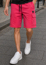 Ανδρική κάργκο βερμούδα Close society - S25-500 - 3d logo cargo shorts φούξια