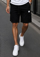 Ανδρική κάργκο βερμούδα Close society - S25-500 - 3d logo cargo shorts μαύρο