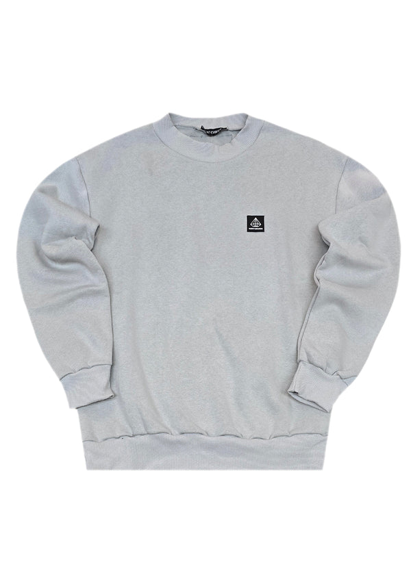 Ανδρικό μακρυμάνικο φούτερ Tony Couper - S25/9 - grey cube regular fit ανοιχτό γκρι