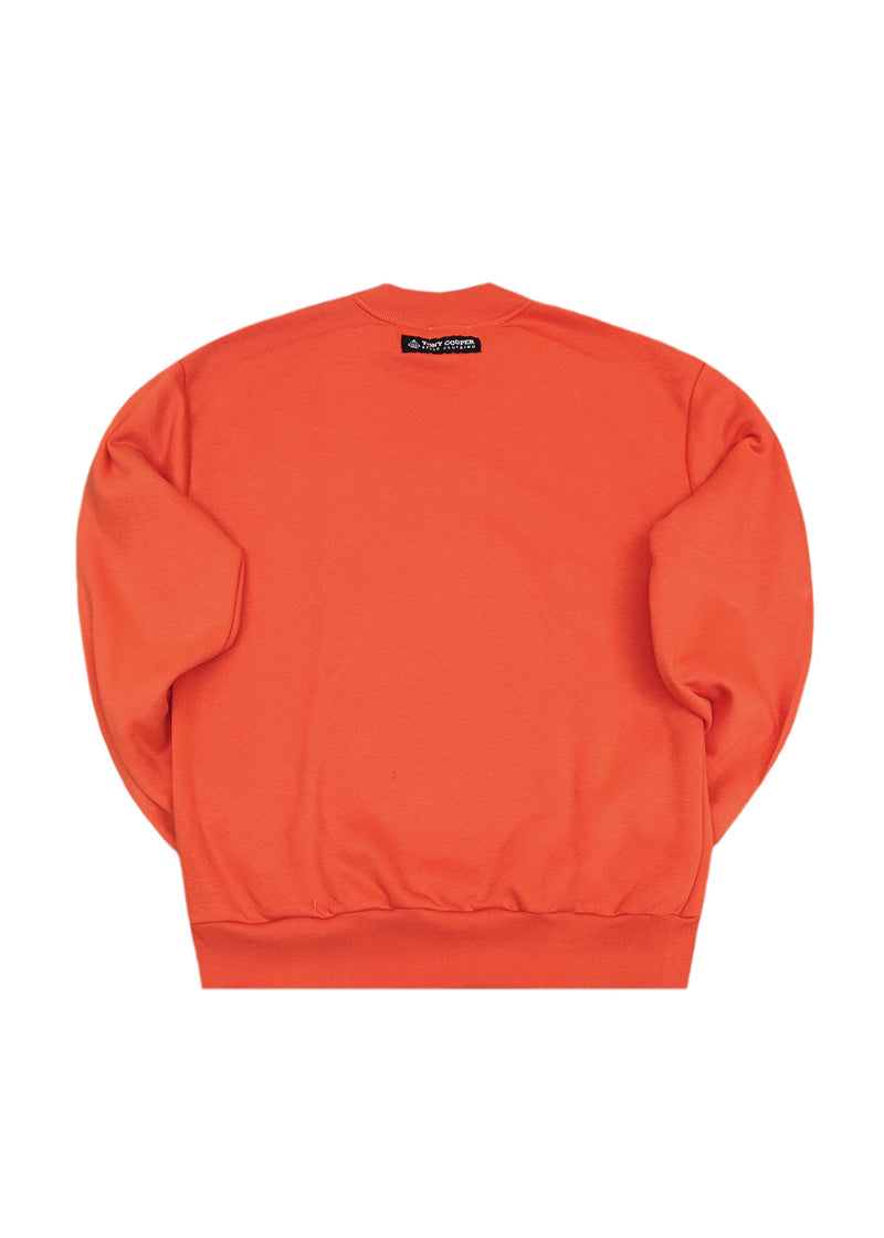 Ανδρικό φούτερ με χνούδι - Tony Couper-S25/15-orange TC regular fit πορτοκαλί