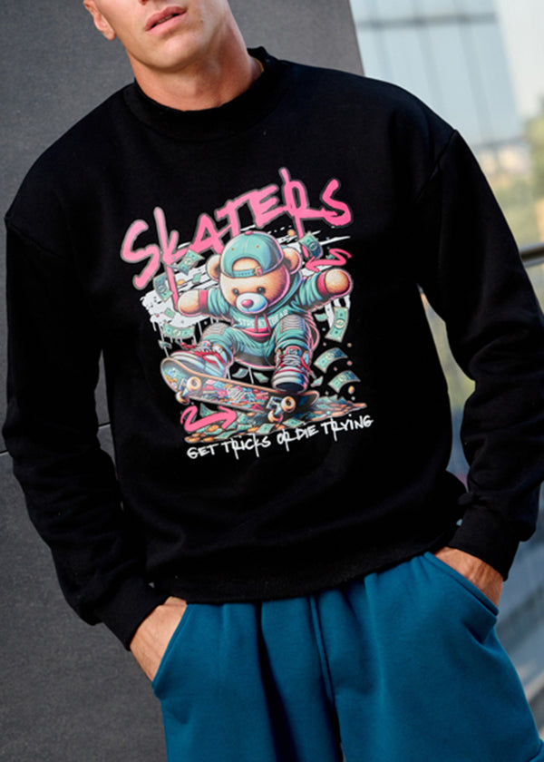 Ανδρικό μακρυμάνικο φούτερ Tony couper - S26/1- black skatebear