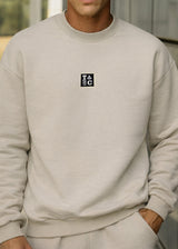 Ανδρικό μακρυμάνικο φούτερ Tony couper-S26/8-beige black cube TC