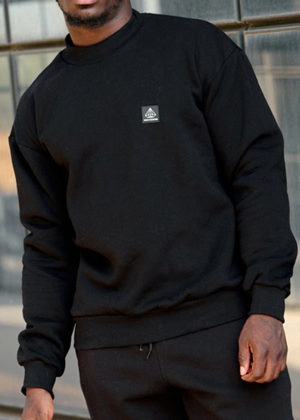 Ανδρικό μακρυμάνικο φούτερ Tony couper - S26/2 - black small cube logo
