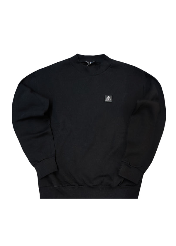Ανδρικό μακρυμάνικο φούτερ Tony couper - S26/2 - black small cube logo