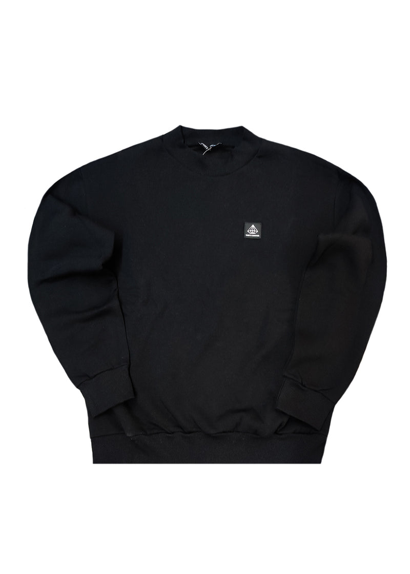Ανδρικό μακρυμάνικο φούτερ Tony couper - S26/2 - black small cube logo