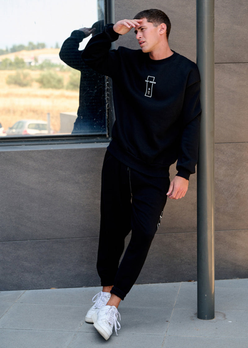Ανδρικό μακρυμάνικο φούτερ Tony couper - S26/9 - black line