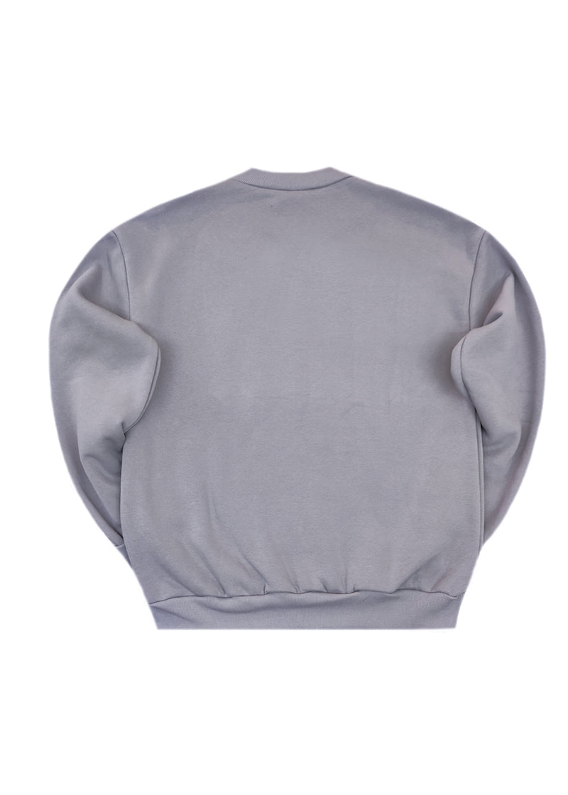 Ανδρικό μακρυμάνικο φούτερ Tony couper - S26/2-GREY small cube logo