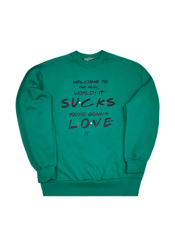 Ανδρικό μακρυμάνικο φούτερ Tony couper-S26/2-green Friends