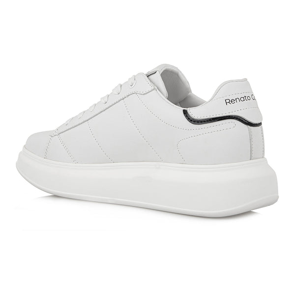Renato garini italy - MARCELLO-516 - white lines sneakers - white