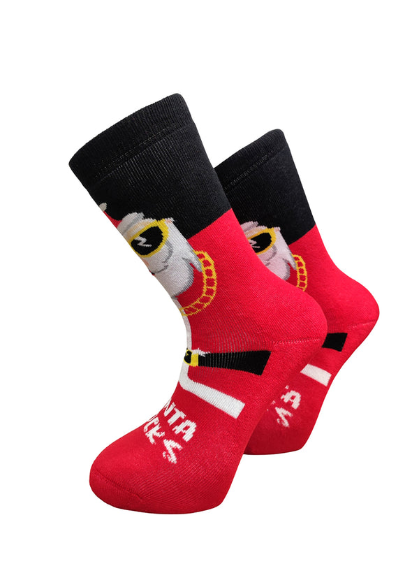 Χριστουγεννιάτικες κάλτσες V-tex -SANTA ROCKS-κόκκινο