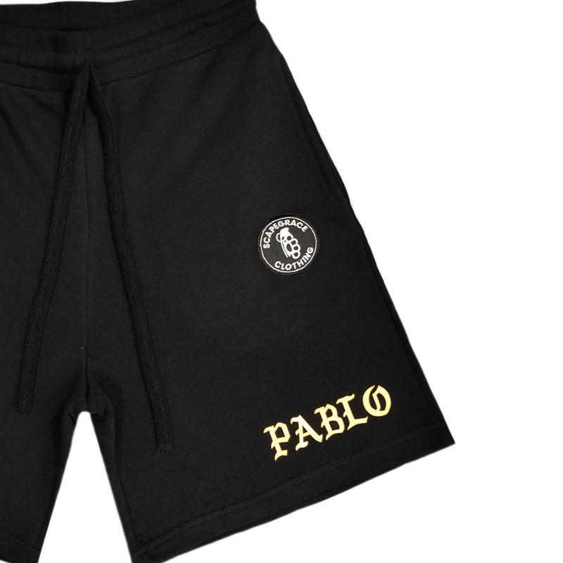 Scapegrace - SC-1810 - gold pablo shorts - black