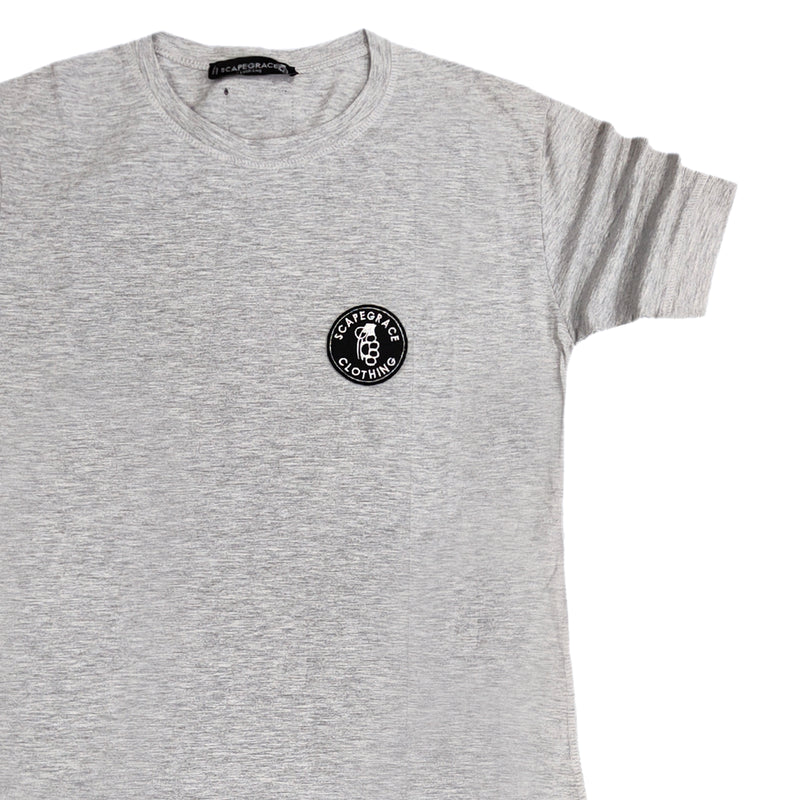 Scapegrace black patch tee - grey