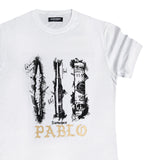 Scapegrace gold letters pablo tee - white