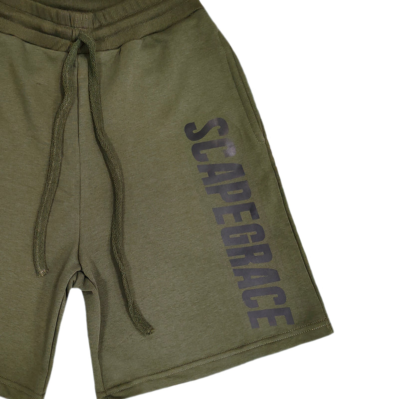 Scapegrace -  SC22225 - black logo shorts - khaki