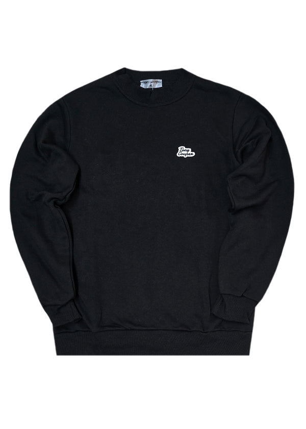 Ανδρικό μακρυμάνικο φούτερ Tony Couper - SC25/4 - black cloud regular fit μαύρο