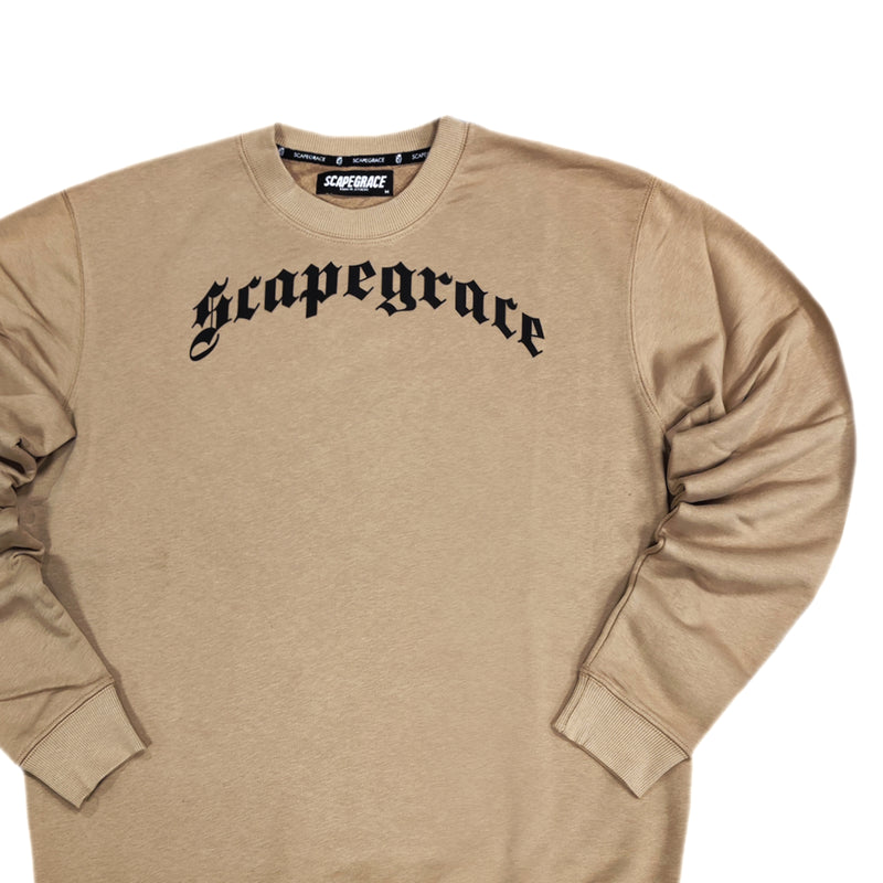 Scapegrace - SC340916 - front logo crewneck - brown