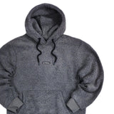 Scapegrace - SC6B1599-G - sherpa fleece hoodie - grey