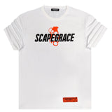 Scapegrace - SCB-1930BO - orange scape logo t-shirt - white