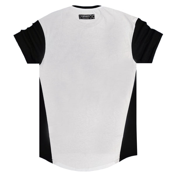 Scapegrace white back t-shirt - black