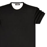 Scapegrace white back t-shirt - black