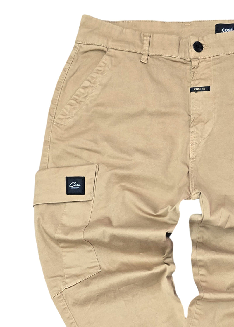 Ανδρικό παντελόνι κάργκο Cosi Jeans - 65 -SENTO - cargo pants regular fit μπεζ