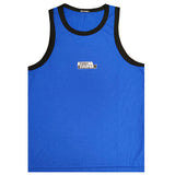 Tony couper - SL21/08 - sleeveless logo tee - blue